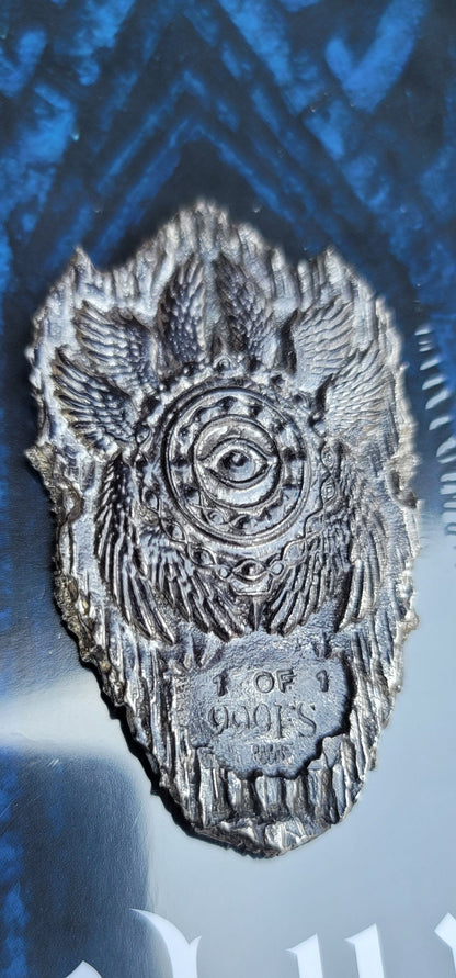 The Lesser Lights of Heaven, one-of-one 2 oz .999 fine silver Ophanim sculpture